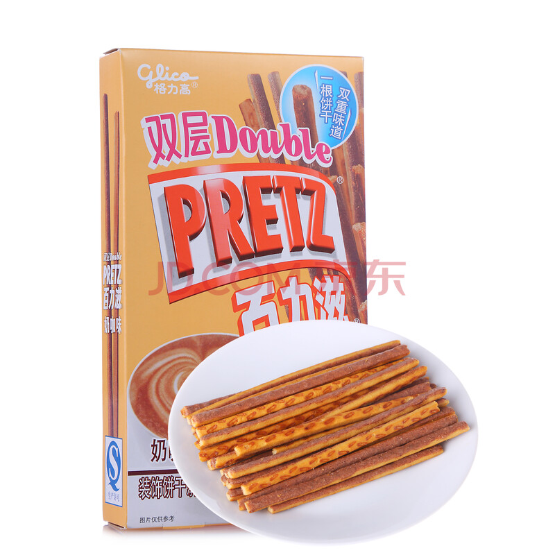 【京东超市】格力高 百力滋双层装饰饼干奶咖味50g