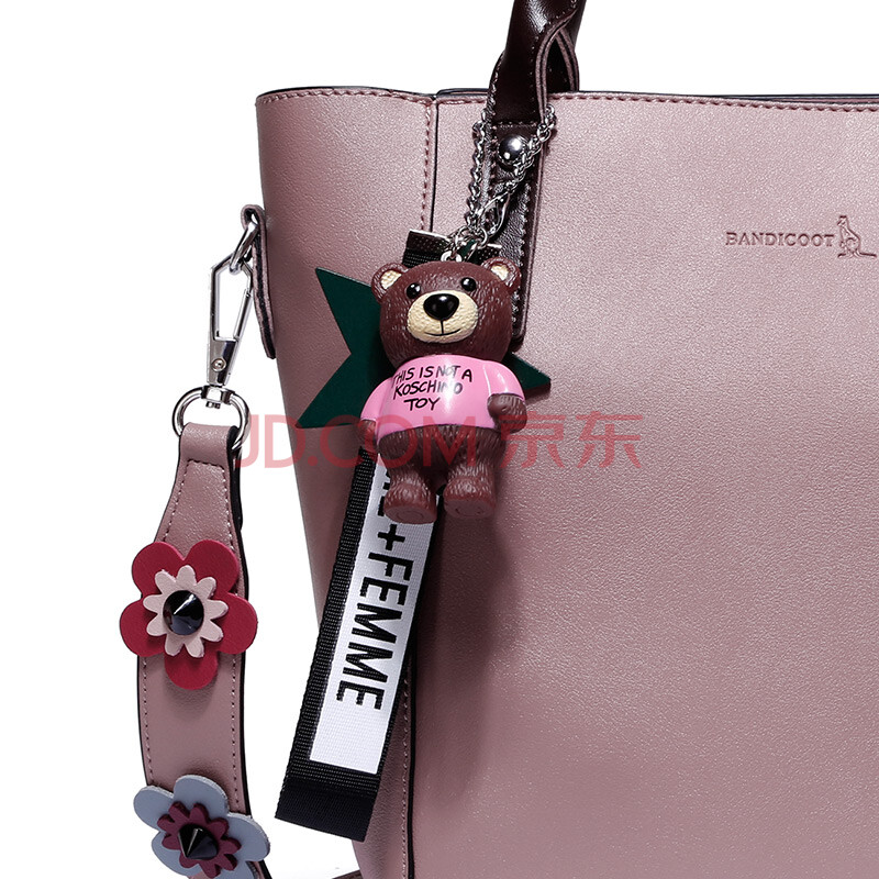 时尚风格袋鼠(bandicoot)女包欧美简约手提单肩包女士休闲花卉水桶包