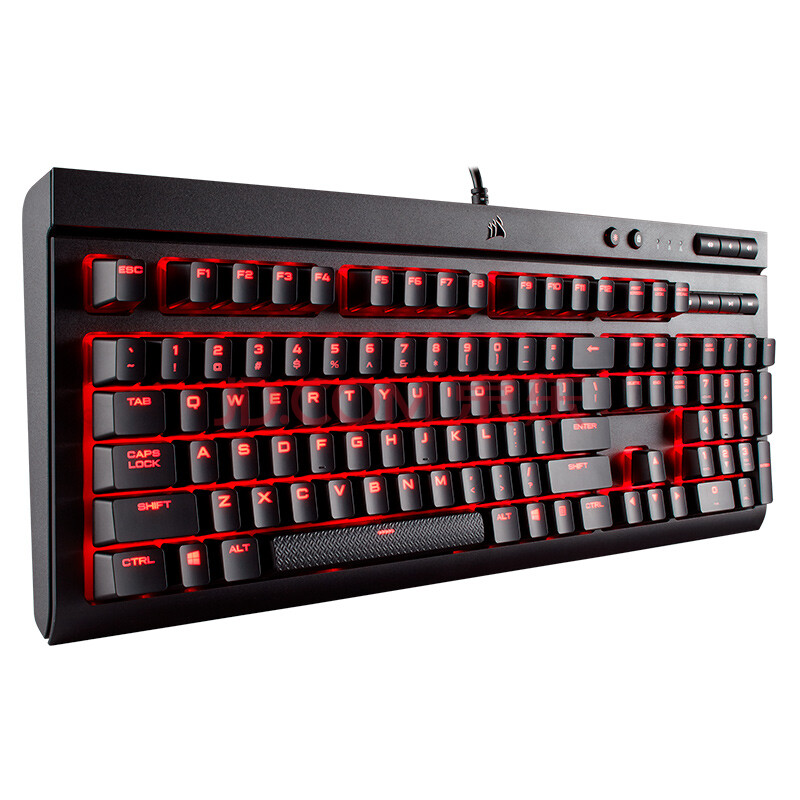 美商海盗船 (uscorsair) k68 机械键盘 黑色 cherry红轴 红色背光 防