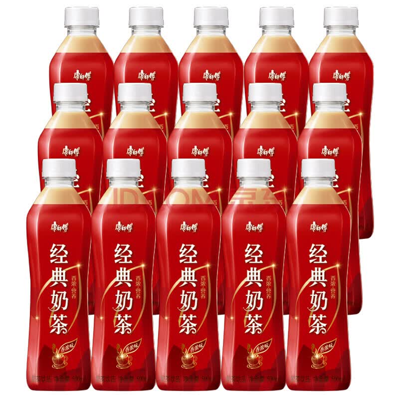 康师傅 经典奶茶香浓味500ml*15瓶 整箱