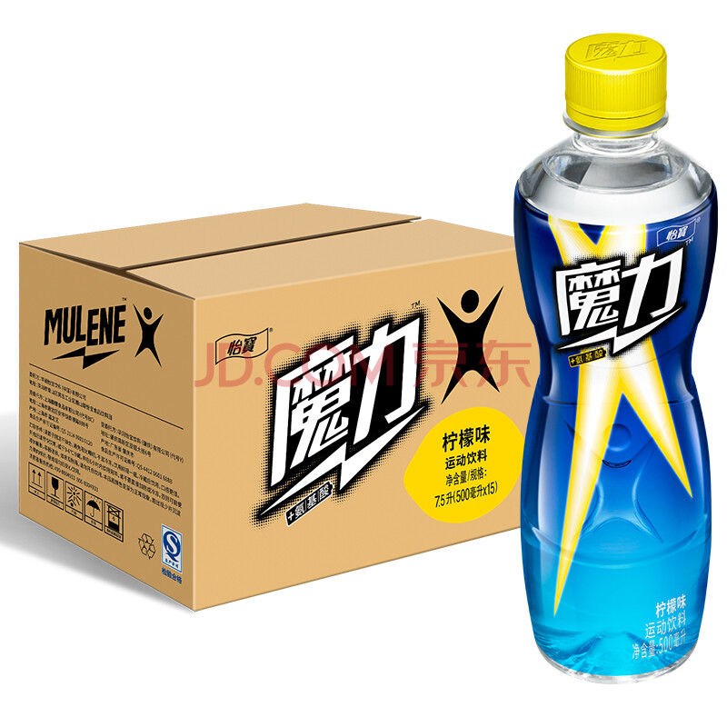 怡宝 魔力 运动饮料 柠檬味 500ml*15 整箱装
