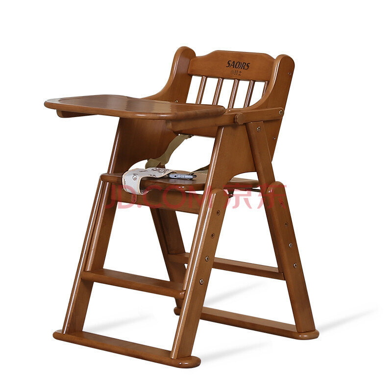 小硕士儿童餐椅实木可折叠宝宝婴儿吃饭椅多功能bb凳可摇可升降餐桌椅