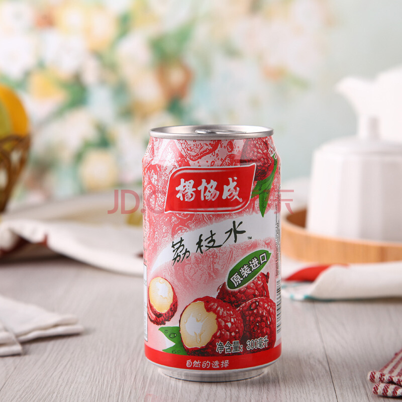 杨协成 荔枝水饮料 果味饮料 300ml*6听 马来西亚进口饮料 新加坡百年