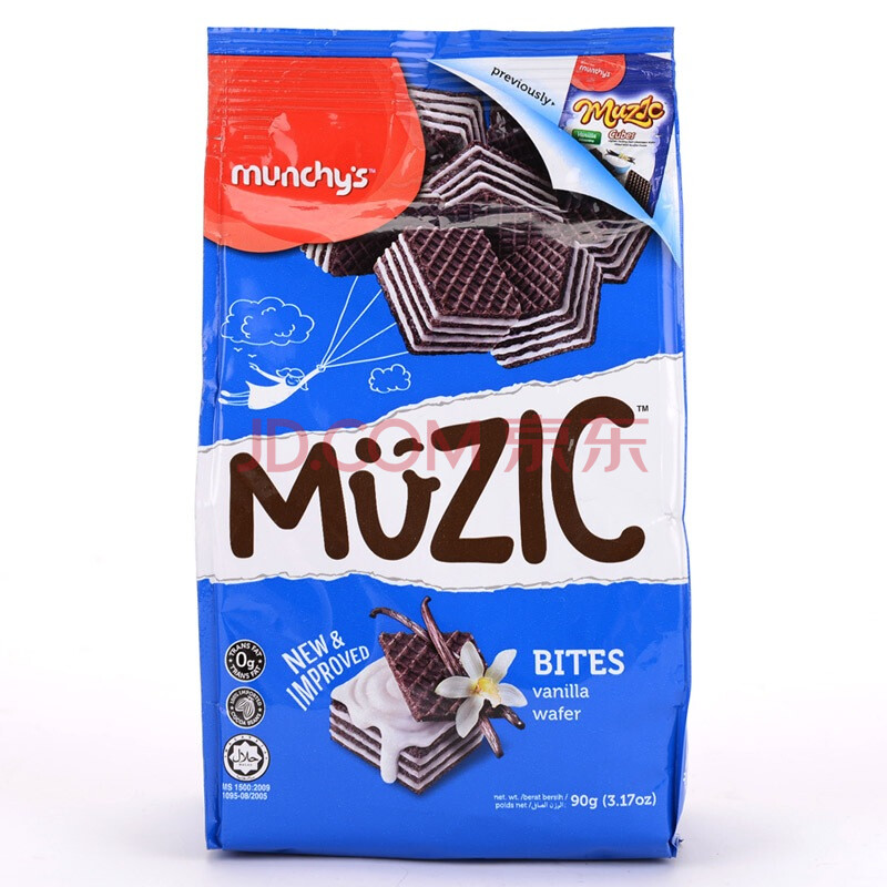 【京东超市】马来西亚进口 munchys马奇新新 妙乐香草味夹心巧克力