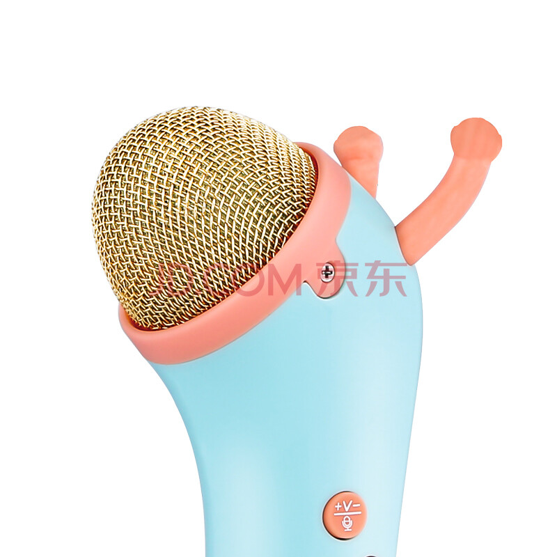 贝恩施(beiens)早教益智玩具 儿童唱歌麦克风蜗牛掌上ktv无线话筒3k3