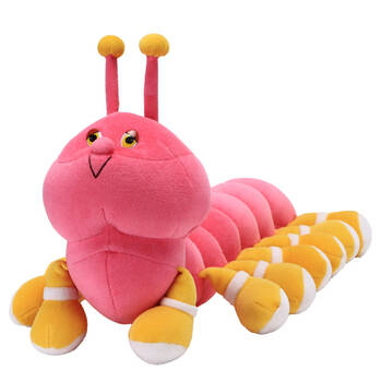 毛绒玩具毛毛虫 卑鄙的我可爱娃娃抱枕 送男女朋友生日礼物 粉红色