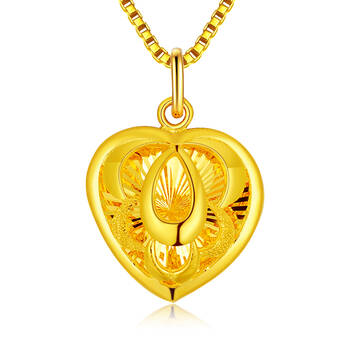 千禧之星 999千足金吊坠24k黄金吊坠 女款