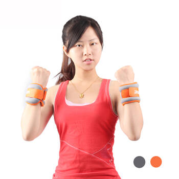 女士儿童绑腿沙袋绑手腕男士绑手可调隐形铁砂沙袋/莱卡 0.5kg*2橙色