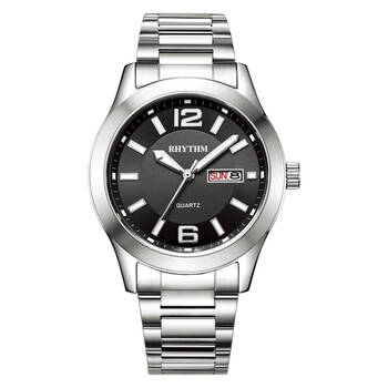 丽声rhythm 黑色时尚情侣系列多功能男款手表带日历星期 g1105s02