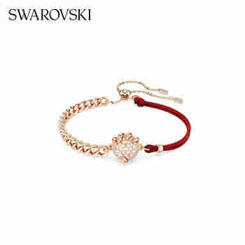 施华洛世奇（SWAROVSKI）【品牌直供】玲龙爪爪红绳手链 女士手链生日礼物 5675841