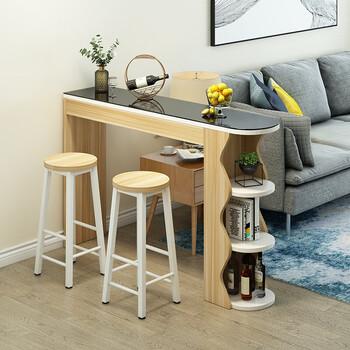 好瑞来 现代简约靠墙吧台桌家用小吧台客厅玄关隔断酒柜长条窄桌子