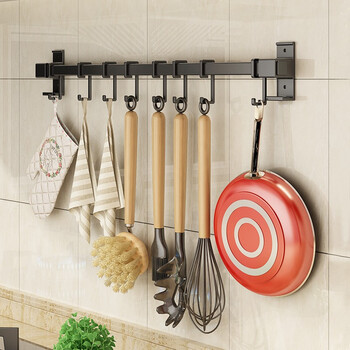 优勤 厨房挂钩架免打孔墙面壁挂式墙上挂杆置物架厨具挂架铲子勺子