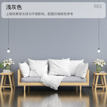 室内家用无甲醛油漆自刷涂料背景墙面漆翻新墙漆 浅灰色(太空漫步) 5l