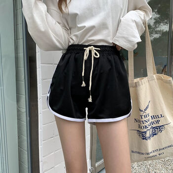 运动短裤女新款夏季薄款宽松韩版三分热裤学生跑步阔腿外穿休闲裤