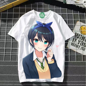 水原千鹤周边衣服 租借女友动漫更科瑠夏衣服短袖t恤男女学生二次元