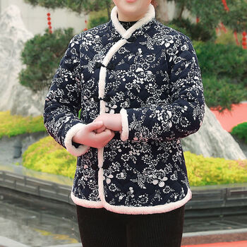 隆京啸【隆京啸】中老年棉袄妈妈风大花袄仿古国潮女装风民族风棉服