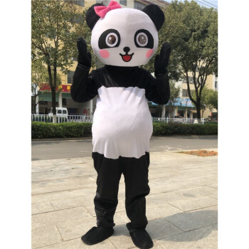 巴佳发传单人偶服 大熊猫偶服装行走活动玩偶服发传单演出道具网红