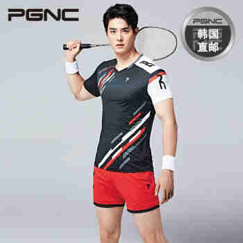 PGNC2021韩国羽毛球服乒乓球服网球服男运动速干吸汗T恤比赛队服 RT-762 套装 95(L)