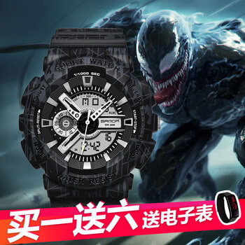 【全国仓速发】蜘蛛侠海贼王漫威联名电子手表男学生潮流多功能夜光