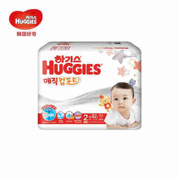 韩国好奇(Huggies) 新魔法超薄纸尿裤 S82片 4-8kg 男女通用