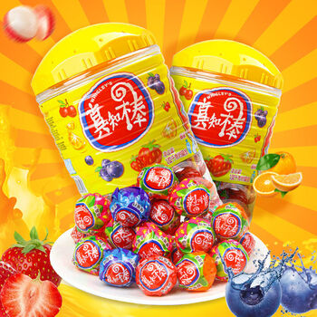 真知棒水果棒棒糖儿童零食糖果生日礼物棒棒糖花束蓝莓味 蓝莓味200支