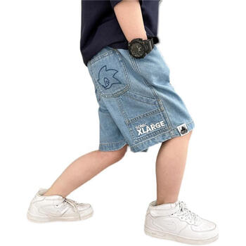 男童短裤夏装儿童五分裤中大童裤子迷彩中裤七分夏季黑色短裤100码