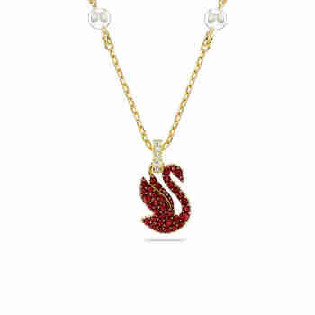 施华洛世奇（SWAROVSKI）【品牌直供】红色天鹅小号项链女士项链生日礼物 5677599