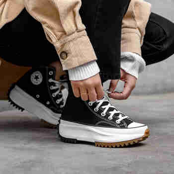 匡威（Converse）女鞋2024夏新款Run Star Hike高帮运动休闲厚底增高帆布鞋166799C 166800C 36