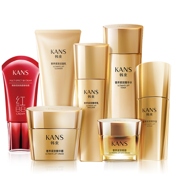 护肤品化妆品套装女面膜补水保湿抗皱紧致聚时光密集养润礼盒七件套