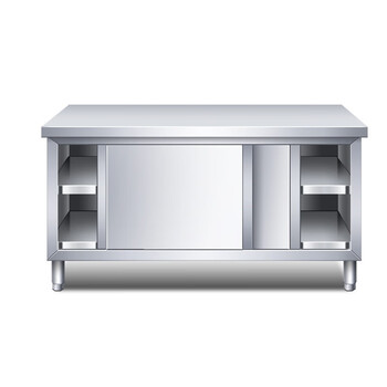 带支架工作台厨房操作台面储物柜带拉门案板商用 组装款120*60*80单通