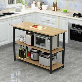 厨房桌子双层小长桌子简易长方形切菜台家用桌子置物架多功能定制 长