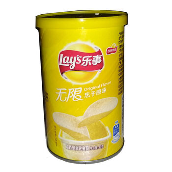 lays乐事薯片40g罐装薯片原味黄瓜番茄烤肉混装休休闲零食 原味 2罐