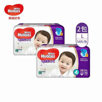 韩国好奇(Huggies) 超干爽纸尿裤 L54片*2包（1箱） 10-14kg 男女通用