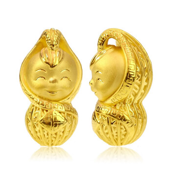 maijinwang 3d硬金花生富贵金宝宝花生吊坠儿童礼物