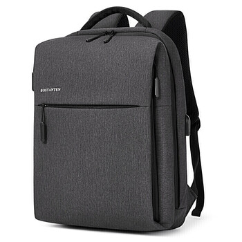 6英寸出差笔记本电脑背包校园潮流学生运动书包户外旅行包男 深灰色