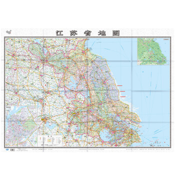 2022年 江苏省地图（盒装折叠）-中国分省系列地图 尺寸：1.068米*0.749米