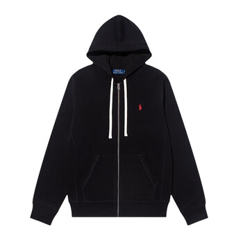 Polo Ralph Lauren拉夫劳伦开衫上衣男士卫衣 加绒男连帽衫运动休闲秋冬外套 男 黑色 S（建议60-70kg）