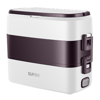 苏泊尔(supor)电热饭盒 双层四胆加热饭盒 蒸热饭器可插电保温 dh04f