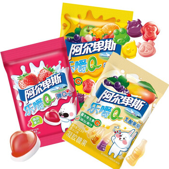 阿尔卑斯 乐嚼q混合口味欢聚装 啫喱糖 抖音表白神器 橡皮糖 派对聚会