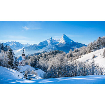 雪山墙绘图片