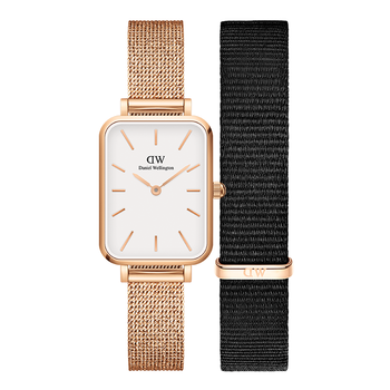 丹尼尔惠灵顿(danielwellington)dw小方表金色钢带简约白盘欧美表送