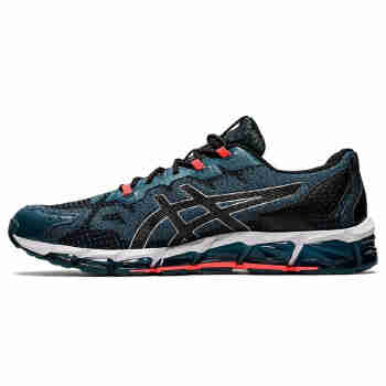 亚瑟士ASICS GEL-QUANTUM 360 6代男跑步鞋春夏运动复古时尚休闲鞋 蓝黑色 1021A337.400 标准42.5/US9