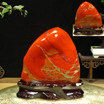 久拙汇 家居装饰观赏石天然红色石头南非红碧玉天然原石泰山石靠山石