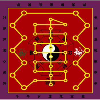 熊诺茗道教罡毯八卦太极金木水火踏罡步斗毯道士做法天罡七星歩地毯