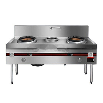 homeglen 爆炒炉双灶猛火不锈钢灶台 双炒1.8米