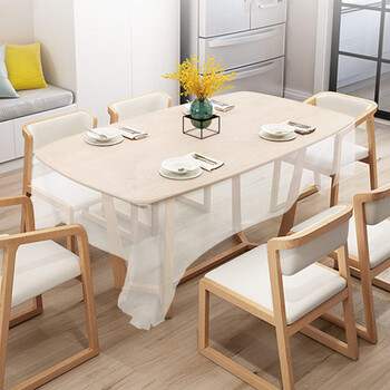 雨毅  桌布红色酒店圆桌台布防油防污加厚点断式餐桌布 20张 透明色