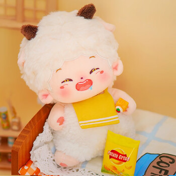 吧官方正版喜羊羊与灰太狼娃包懒羊羊斜挎包棉花娃娃痛包 懒羊羊-娃包