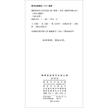 徜徉在史学与文学之间/光启文库