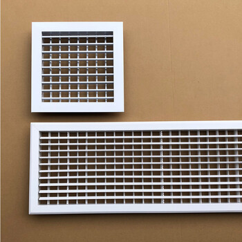 六奥abs双层可调百叶格栅风口室内新风风口塑钢中央空调单双层出风口
