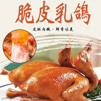 广纳力驰【精品一级鸽】流汁脆皮玻璃熏烤乳鸽熟食开袋即食鸽子肉红烧